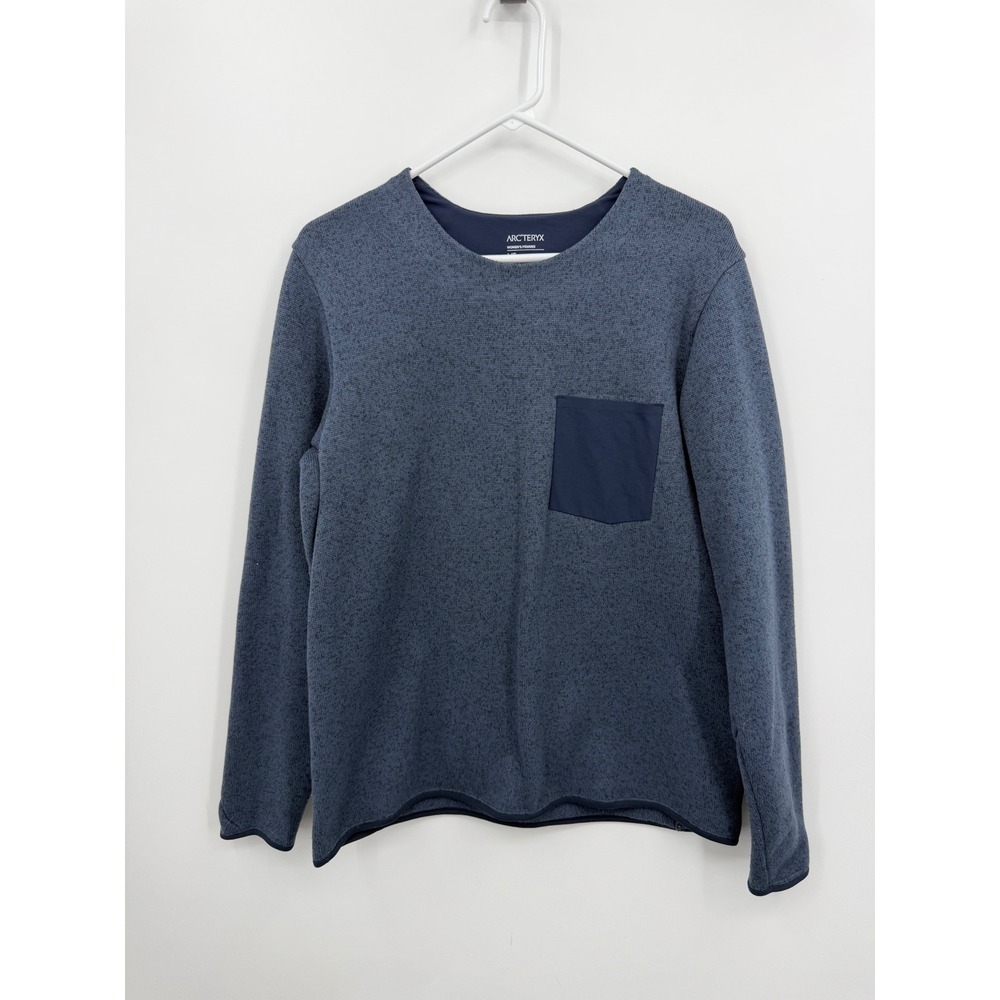 Arcteryx Covert Sweater Pullover Women Large Blue Fleece Crewneck Pocket 24101